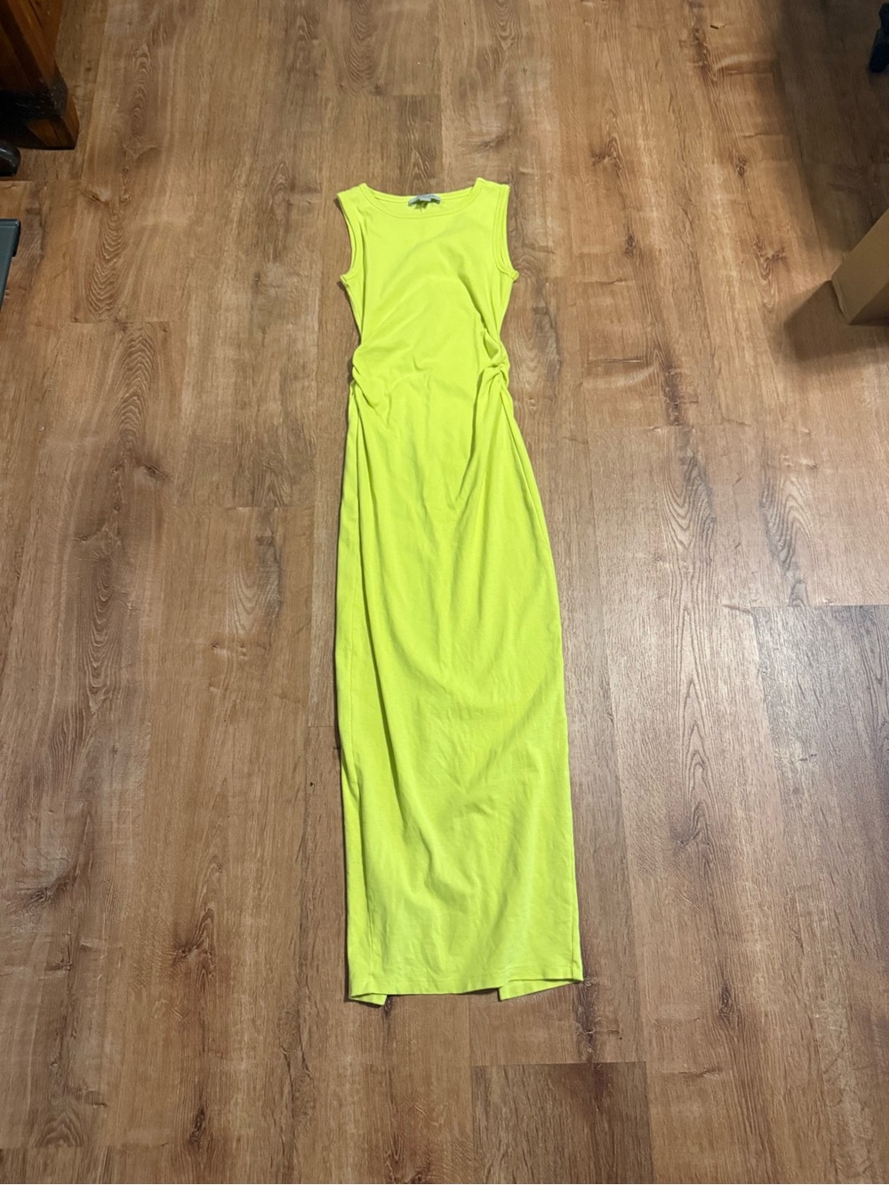 All Saints Neon Lime Sleeveless Maxi Dress